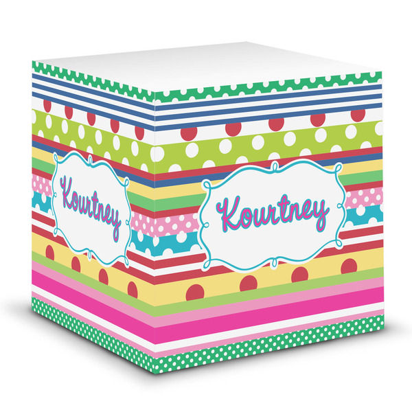 Custom Ribbons Sticky Note Cube (Personalized)