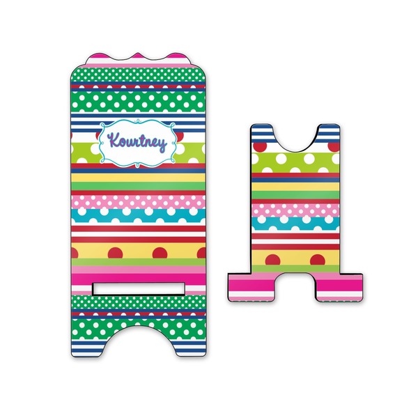 Ribbons Stylized Phone Stand - Front & Back - Small