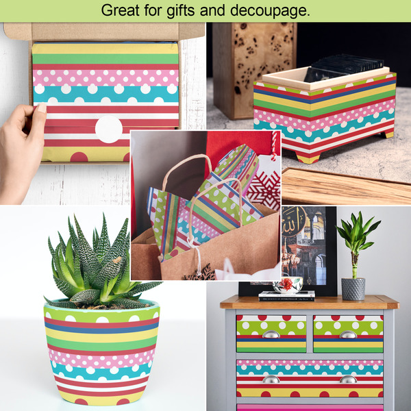 Ribbons Tissue Paper - In Use Collage