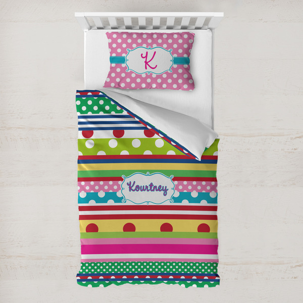 Custom Ribbons Toddler Bedding w/ Name or Text