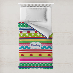 Ribbons Toddler Duvet Cover w/ Name or Text