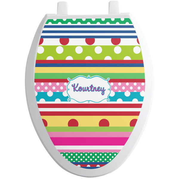 Ribbons Toilet Seat Decal Elongated