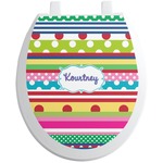 Ribbons Toilet Seat Decal (Personalized)