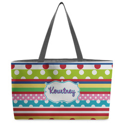 Ribbons Beach Totes Bag - w/ Black Handles (Personalized)