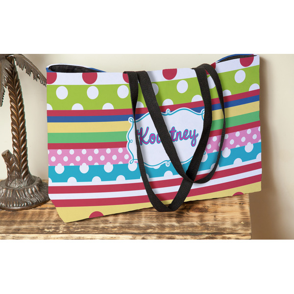 Ribbons Tote w/Black Handles - Lifestyle View