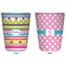 Ribbons Trash Can White - Front and Back - Apvl