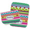 Ribbons Two Rectangle Burp Cloths - Open & Folded