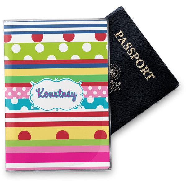 Custom Ribbons Vinyl Passport Holder (Personalized)
