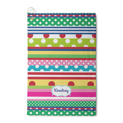 Ribbons Waffle Weave Golf Towel (Personalized)
