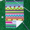 Ribbons Waffle Weave Golf Towel - In Context