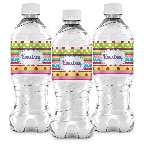 Ribbons Water Bottle Labels - Front View