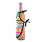 Ribbons Wine Bottle Apron - DETAIL WITH CLIP ON NECK