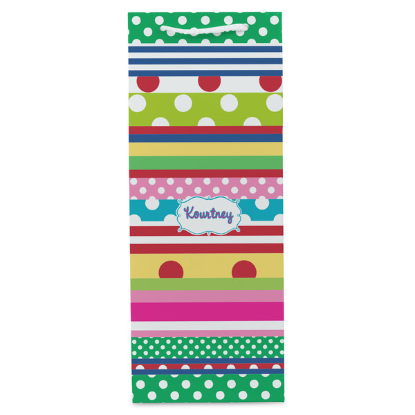 Ribbons Wine Gift Bag - Matte - Front