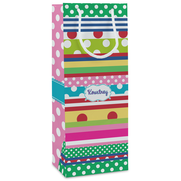 Custom Ribbons Wine Gift Bags - Matte (Personalized)