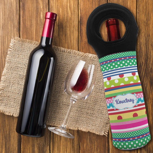 Ribbons Wine Tote Bag - FLATLAY