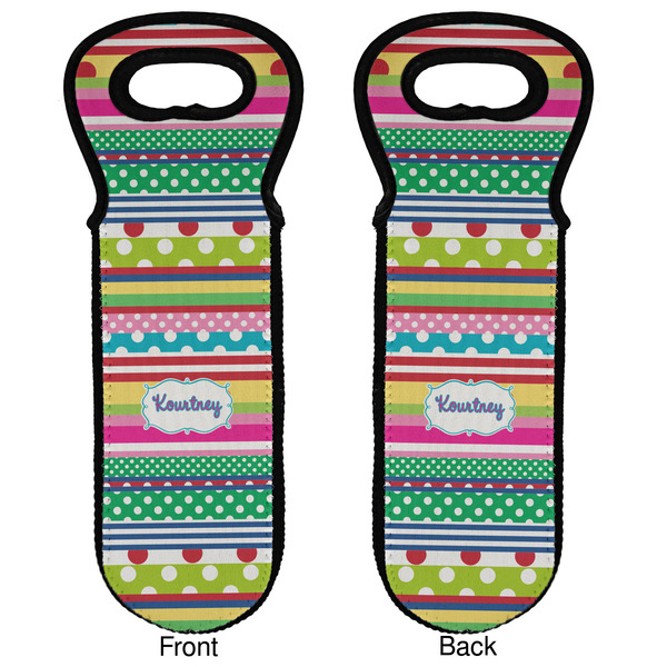 Ribbons Wine Tote Front & Back