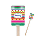 Ribbons 6.25" Rectangle Wooden Stir Sticks - Single Sided (Personalized)