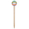 Ribbons Wooden 6" Food Pick - Round - Single Pick
