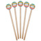 Ribbons Wooden 6" Stir Stick - Round - Fan View