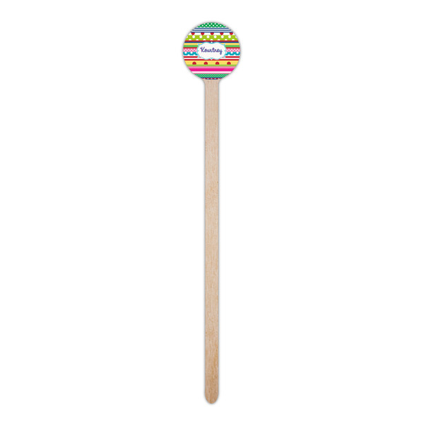 Ribbons Wooden 6" Stir Stick - Round - Single Stick