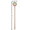 Ribbons Wooden 7.5" Stir Stick - Round - Dimensions