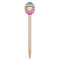 Ribbons Wooden Food Pick - Oval - Single Pick