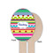 Ribbons Wooden Food Pick - Oval - Single Sided - Front & Back