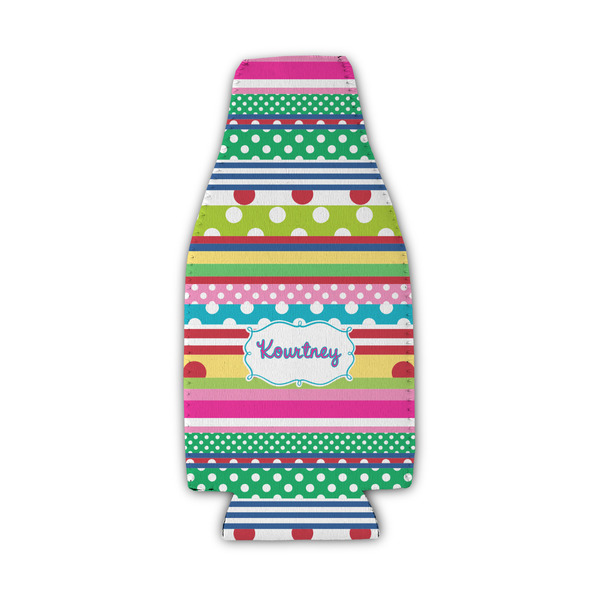 Custom Ribbons Zipper Bottle Cooler (Personalized)