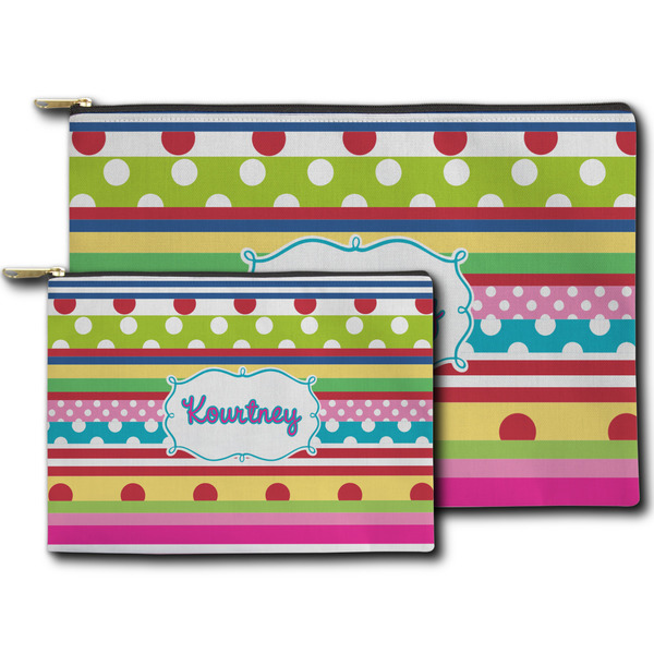 Ribbons Zippered Pouches - Size Comparison