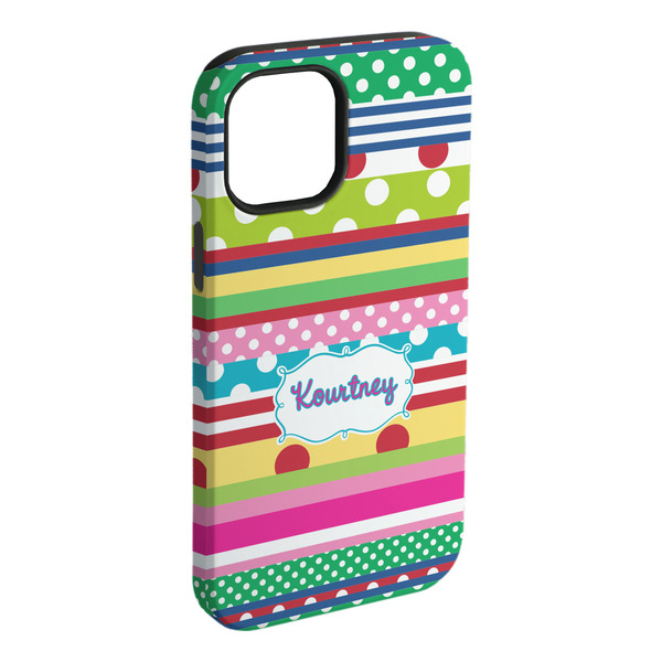 Custom Ribbons iPhone Case - Rubber Lined - iPhone 15 Plus (Personalized)
