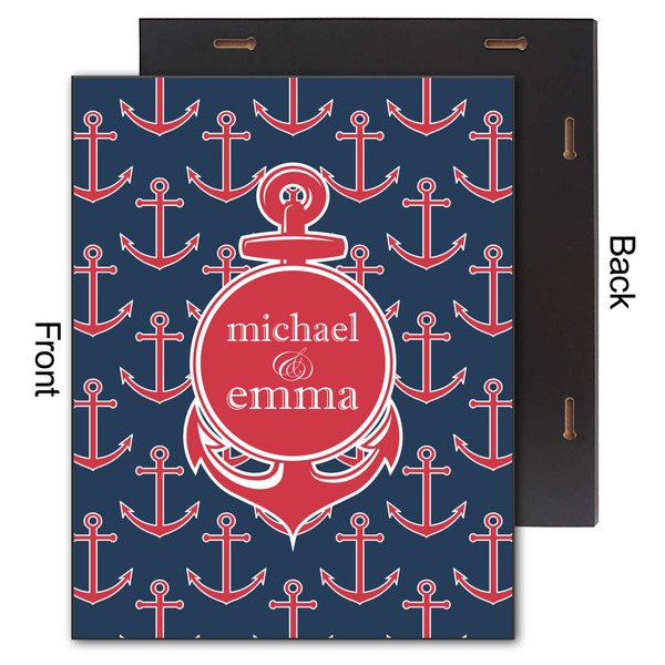 All Anchors 11x14 Wood Print - Front & Back View