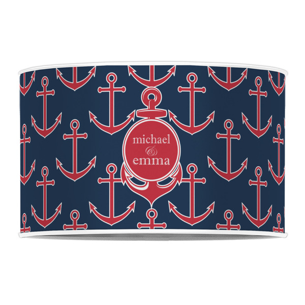All Anchors 12" Drum Lampshade - FRONT (Poly Film)