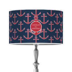 All Anchors 12" Drum Lamp Shade - Poly-film (Personalized)