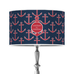 All Anchors 12" Drum Lamp Shade - Poly-film (Personalized)