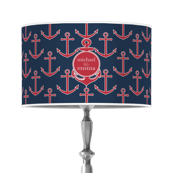 Custom All Anchors 12" Drum Lamp Shade - Poly-film (Personalized)