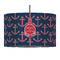 All Anchors 12" Drum Pendant Lamp - Fabric (Personalized)