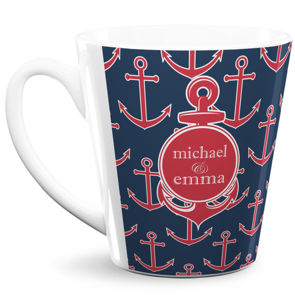 Custom All Anchors 12 Oz Latte Mug (Personalized)