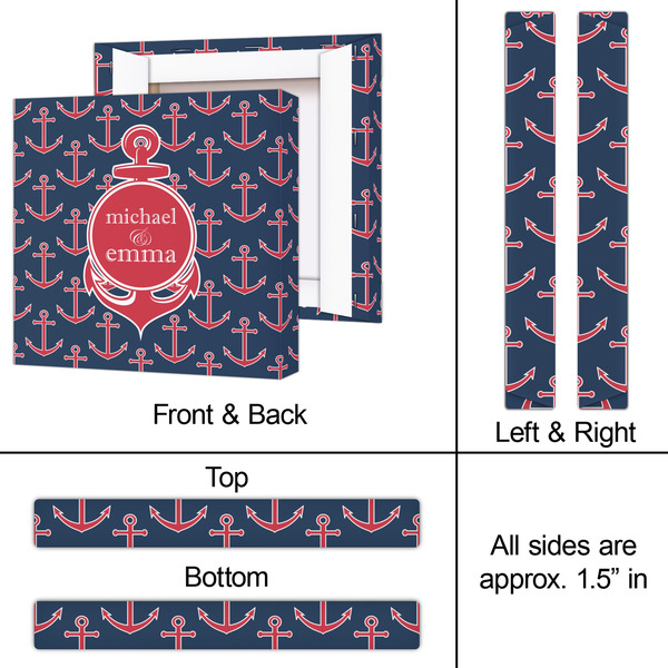 All Anchors 12x12 - Canvas Print - Approval