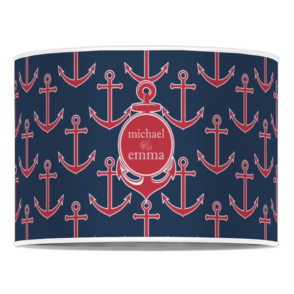 All Anchors 16" Drum Lampshade - FRONT (Poly Film)