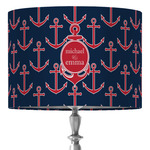 All Anchors 16" Drum Lamp Shade - Fabric (Personalized)