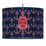 All Anchors 16" Drum Pendant Lamp - Fabric (Personalized)