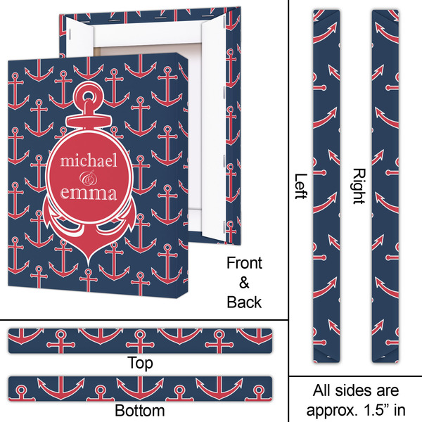 All Anchors 16x20 - Canvas Print - Approval