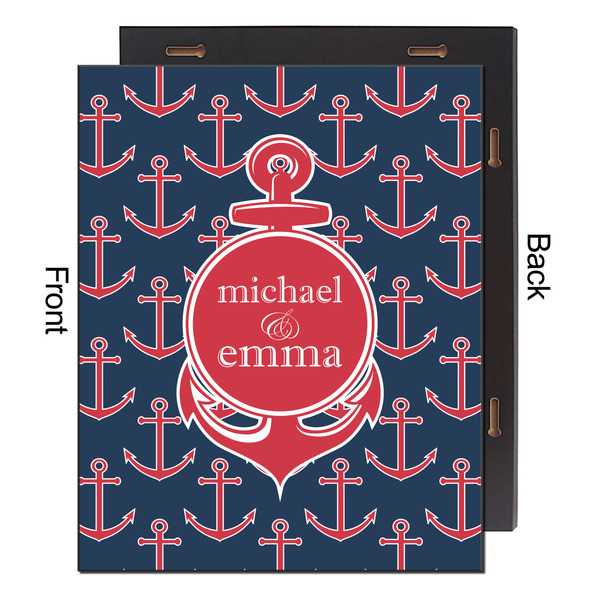 All Anchors 16x20 Wood Print - Front & Back View