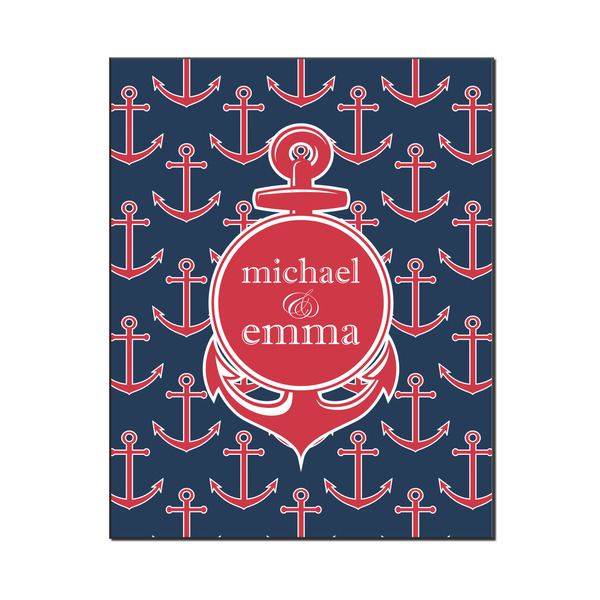 Custom All Anchors Wood Print - 16x20 (Personalized)