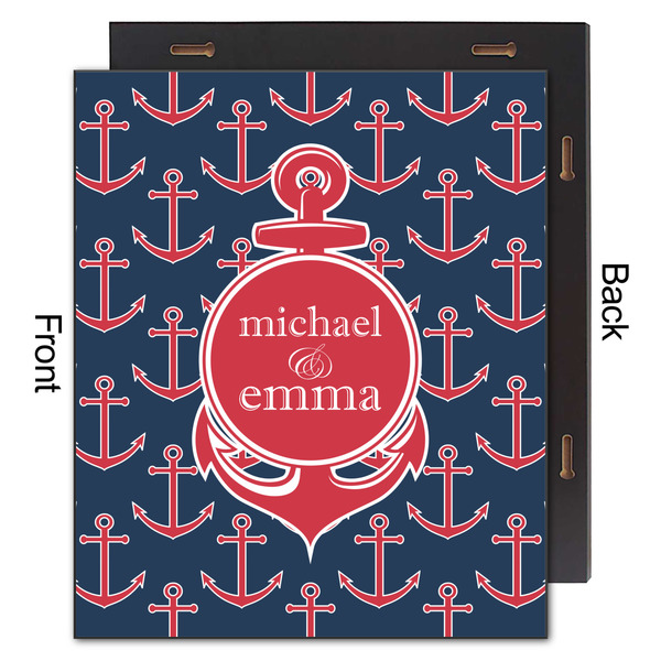 All Anchors 20x24 Wood Print - Front & Back View