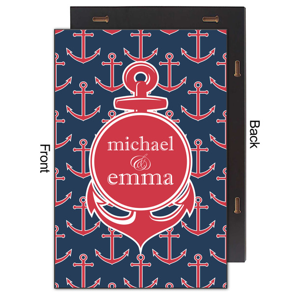 All Anchors 20x30 Wood Print - Front & Back View