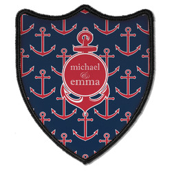 All Anchors Iron On Shield Patch B w/ Couple's Names