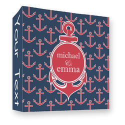 All Anchors 3 Ring Binder - Full Wrap - 3" (Personalized)