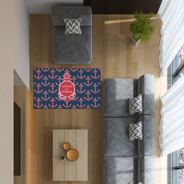 All Anchors 3'x5' Indoor Area Rugs - IN CONTEXT