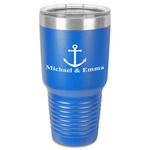 All Anchors 30 oz Stainless Steel Tumbler - Royal Blue - Single-Sided (Personalized)